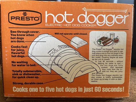 Vintage Presto Hot Dogger Electric Hot Dog Cooke New Open Box Rare