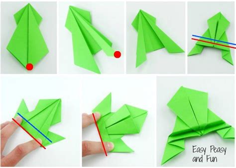 How About Maing Some Colorful Origami Frogs That Can Jump Just Follow