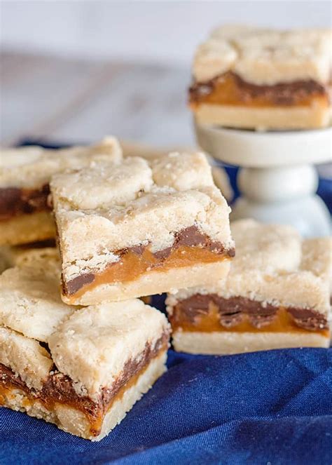 Check spelling or type a new query. Chocolate Caramel Shortbread Bars - Cookie Dough and Oven Mitt