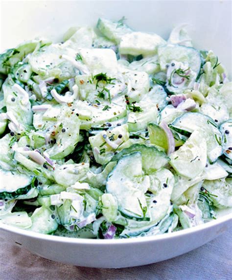 Recipe Sour Cream Cucumber Salad With Mustard Seeds Kitchn