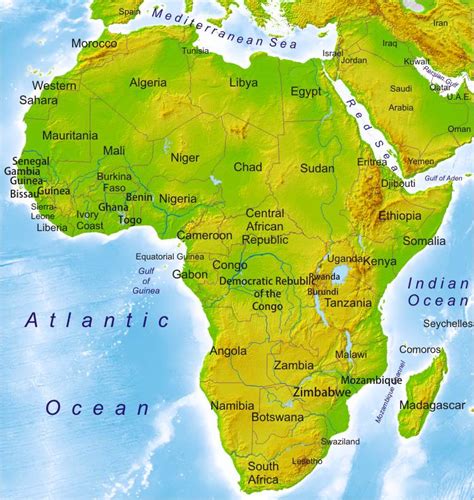 Map Of Africa Physical Picture