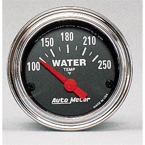 Autometer 2532 Traditional Chrome Water Temperature Gauge 2 116 In
