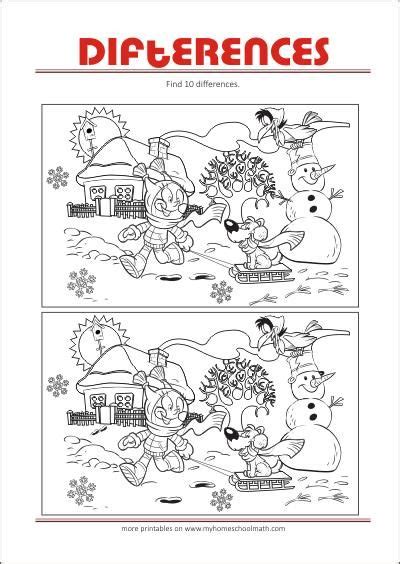 Find 10 Differences Free Printables For Kids Activity