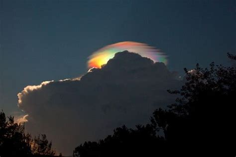 Rare Iridescent Cloud Clouds Natural Phenomena Lenticular Clouds