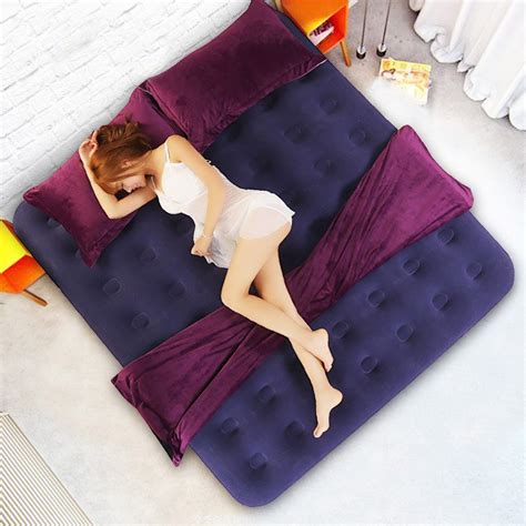 Portable Sex Love Inflatable Bed Multifunction Velvet Soft Elastic