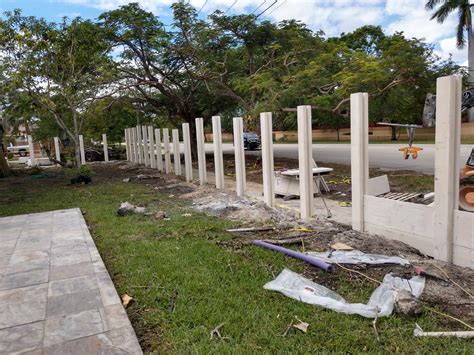 Concrete Fence In Pinecrest — Miami General Contractor
