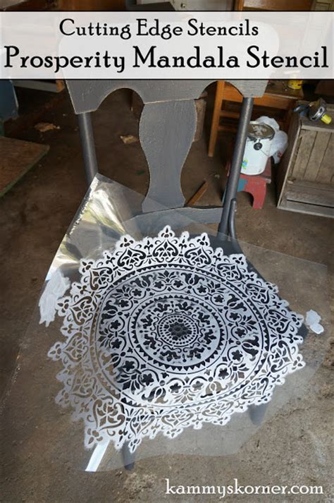 A Wooden Chair Makeover Using Mandala Stencils Stencil