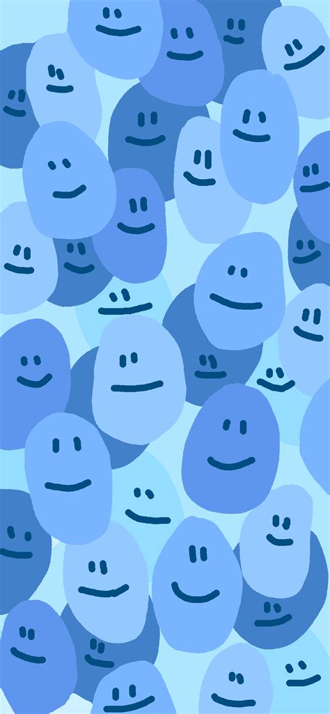 Blue Smiley Face Wallpaper | Preppy wallpaper, Cute blue wallpaper