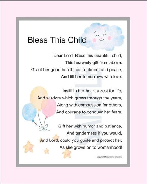 Baby Girl Blessing Digital Download Baby Blessing Baby Etsy Baby