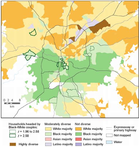 Neighborhood Geographies Of Single Race Black White Headed Households