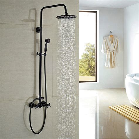 Aolemi outdoor showers faucet matte black sus304. Matte Black Shower Fixture Antique Black Bronze Bathroom ...
