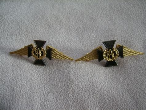 Raf Chaplains Collar Badges Pair Elliott Military