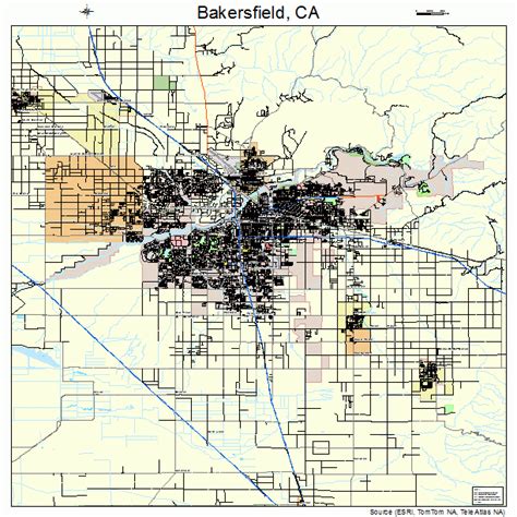 Bakersfield California Street Map Gm Johnson Maps