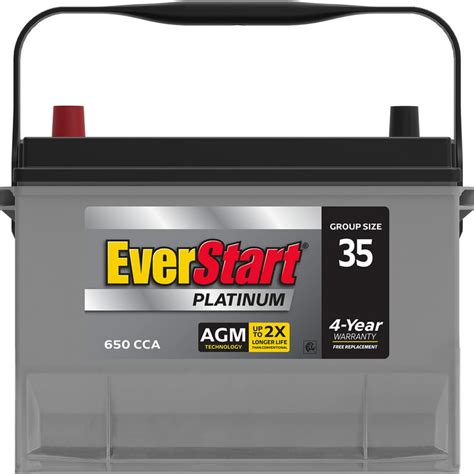Everstart Platinum Agm Automotive Battery Group H6 12 57 Off