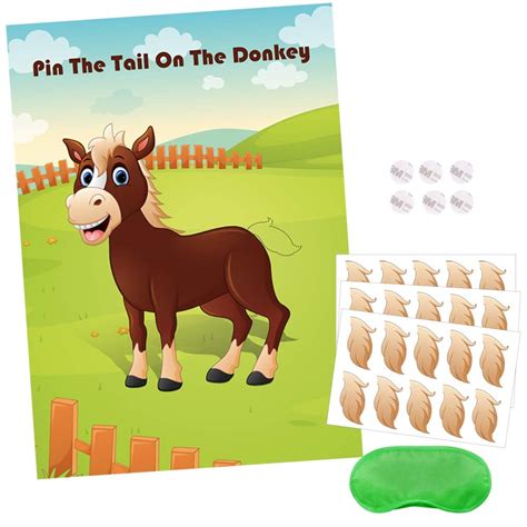 Pin The Tail On The Donkey Party Game Birthday Party Games For Kids