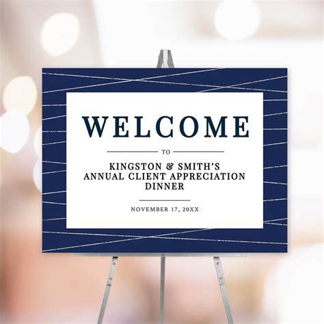 Business Welcome Sign Professional Work Party Printable Sign 24 X 18