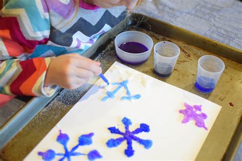 Salt Painted Snowflakes What Can We Do With Paper And Glue