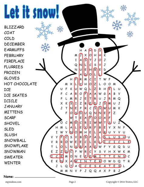 Winter Word Search Printable Word Search Printable Free For Kids And