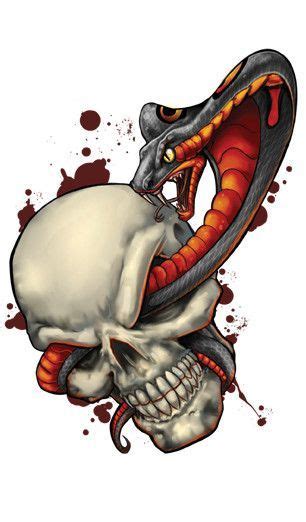 Cobra Skull Giant Temporary Tattoos Skull Art Tattoo Set Skull Pictures