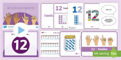 All About Number 12 Resource Pack Includes Numicon Shapes