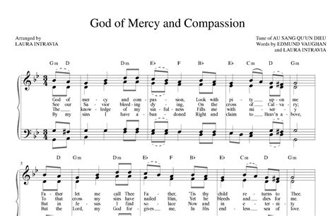 God Of Mercy And Compassion Au Sang Quun Dieu Arr Laura Intravia