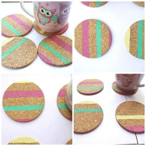 Diy Painted Cork Coasters Paint Cork Kids Crafts To Sell Cork Coasters