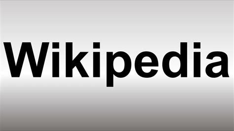 How To Pronounce Wikipedia Youtube