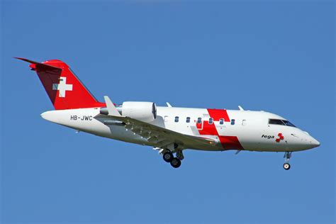 Rega Swiss Air Ambulance Hb Jwc Bombardier Challenger 650 Msn 6114