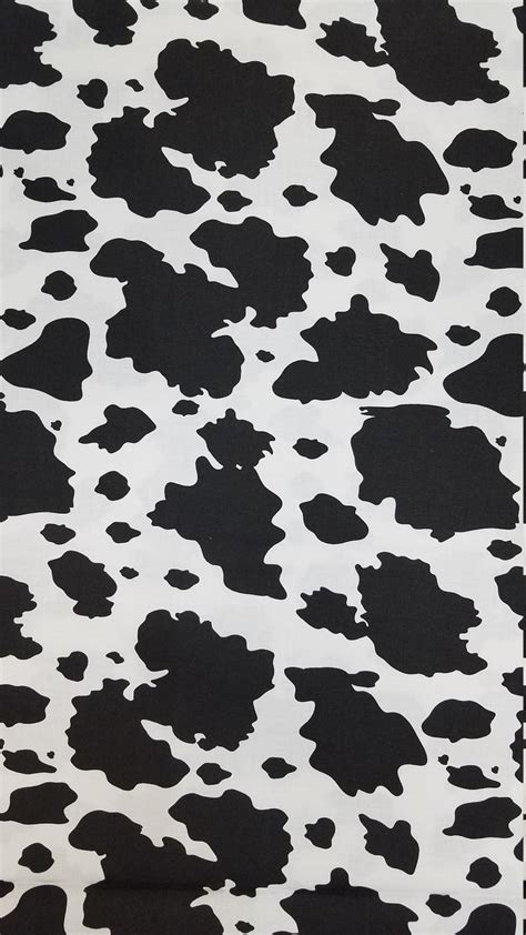 Black And White Cow Print Fabric 100 Cotton Quilters Etsy