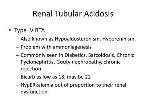 PPT Renal Tubular Acidosis PowerPoint Presentation Free Download ID