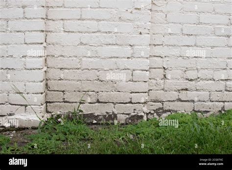 An Exterior White Brick Wall Stock Photo Alamy