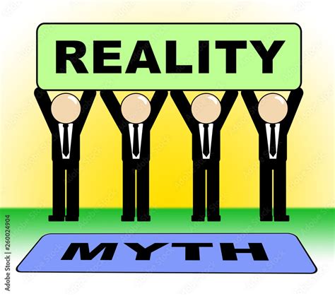 Myth Versus Reality Sign Showing False Mythology Vs Real Life 3d