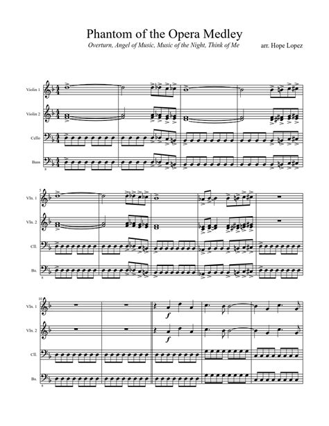 Phantom of the opera music is a 1986 musical piece which was written by andrew webber. Phantom of the Opera Strings sheet music download free in PDF or MIDI