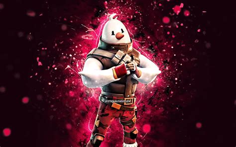 Snowmando Purple Neon Lights Fortnite Battle Royale Fortnite Characters Snowmando Skin Hd