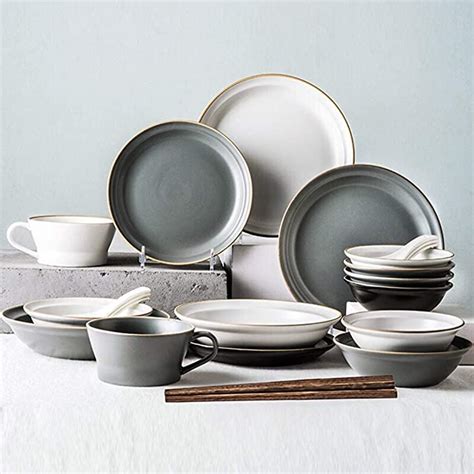 Ceramics Dinner Sets Platebowldish 22 Pieces Premium