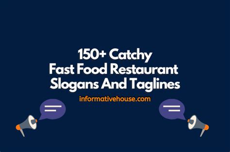 150 The Best Fast Food Restaurant Slogans Ideas Informative House