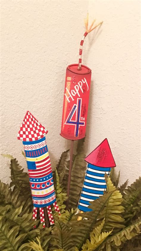 Cute Rockets For 4th Of July Patriotic Holidays Christmas Ornaments