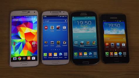 Samsung Galaxy S5 Vs Galaxy S4 Vs Galaxy S3 Vs Galaxy S2 Which Is Faster Youtube
