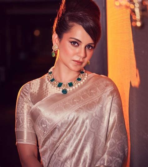 2 Silk Saree Looks Kangana Ranaut Totally Nailed For Thalaivi Promotions