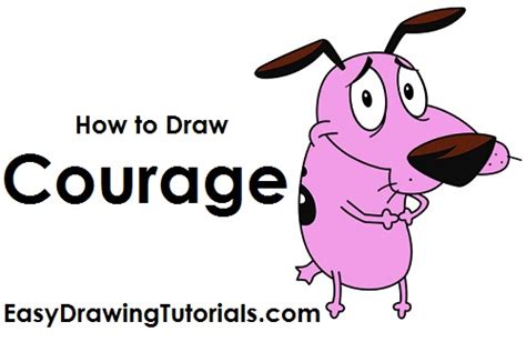 How To Draw Courage The Cowardly Dog