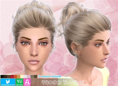 Newsea Yu093 Rachel High Ponytail With Bow Hairstyle Sims 4 Hairs