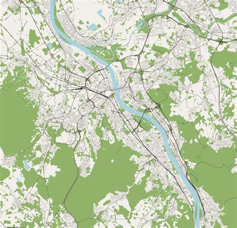 Map Of The City Of Bonn Germany Stock Vector Illustration Of
