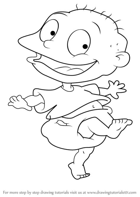 How To Draw Tommy From Rugrats Rugrats Step By Step