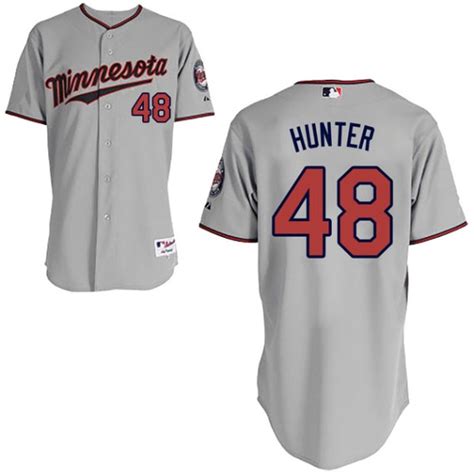Minnesota Twins Torii Hunter Official Gray Authentic Mens Majestic