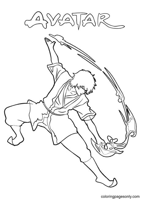 Prince Zuko Coloring Pages Avatar The Last Airbender Fire Lord Zuko