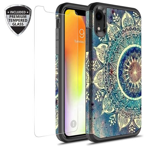 Iphone Xr Case With Tempered Glass Screen Protector Kaesar Slim Hybrid