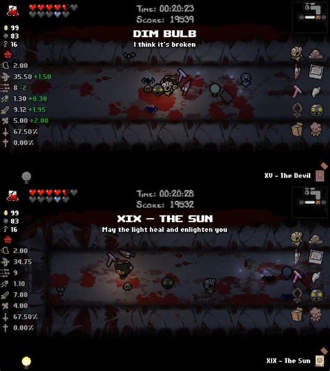 Binding Of Isaac Vibrant Bulb - "Dim Bulb is a stat downgrade" : northernlion