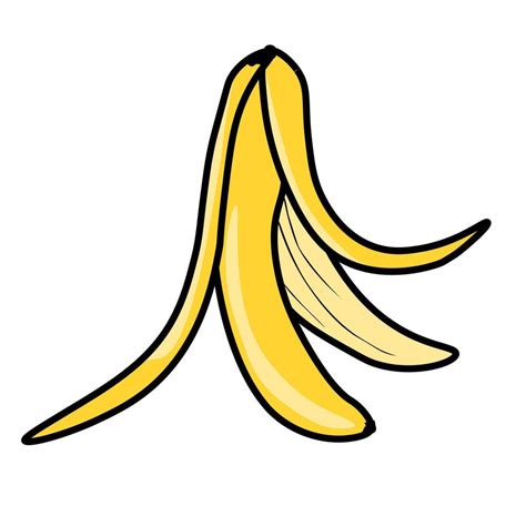 Cáscara De Plátano En Dibujo Vectorial 4242486 Vector En Vecteezy