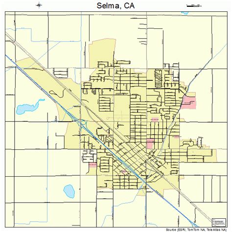 Selma California Street Map 0670882