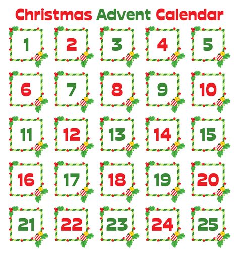 Best Free Printable Christmas Calendar Numbers Pdf For Free At My Xxx Hot Girl